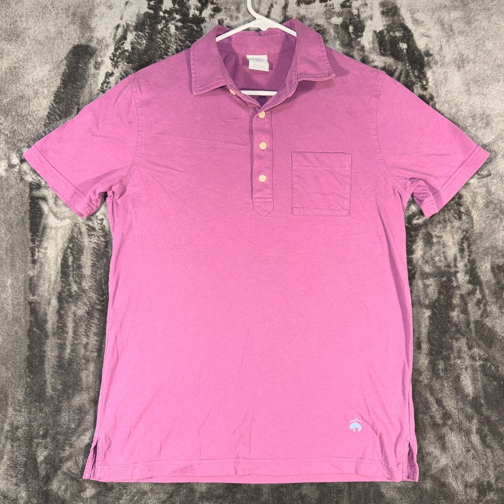 Brooks Brothers 1818 Mens Purple Cotton Short Sleeve Polo Shirt Size Small